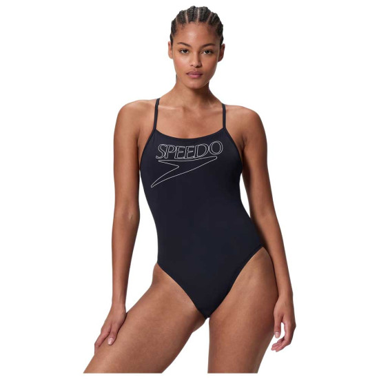 Speedo Γυναικείο ολόσωμο μαγιό Endurance+ Logo Thin Strap Swimsuit